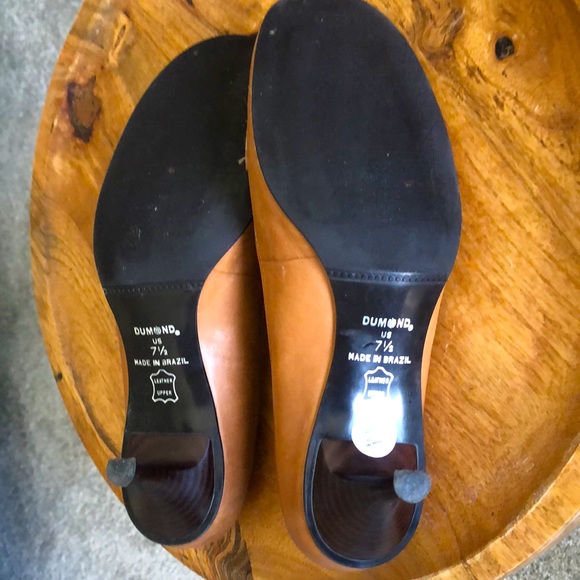 Cathy Jean Brazil Leather Light Brown Leather Heels size 7.5 - Picture 6 of 11